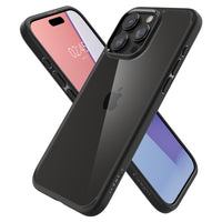iPhone 15 Pro: Spigen Ultra Hybrid case (Black)