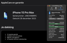 (No.6652) iPhone 15 Pro Max 256GB Zwart Titanium **A-Grade**