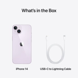 (No.5593) iPhone 14 Purple 128GB  **A-Grade**