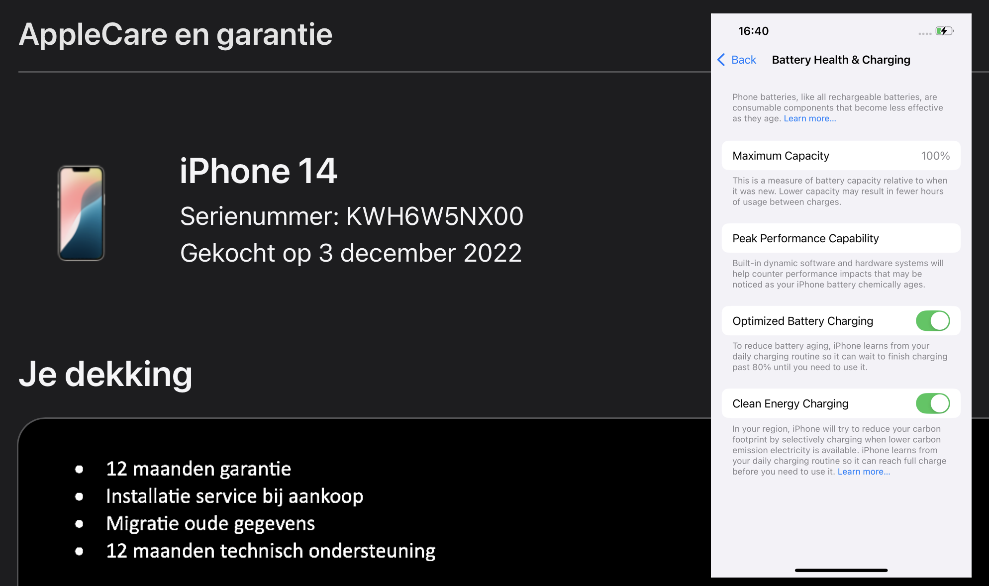 (No.5575) iPhone 14 Starlight 128GB  **A-grade**