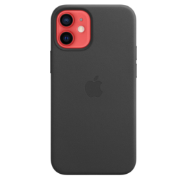 iPhone 12 Mini: Leather case (black)