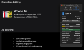 (No.5576) iPhone 14 Blauw 128GB  **A-Grade**