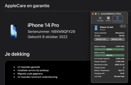 (No.6511) iPhone 14 Pro 256GB Deep Purple **A/B-Grade**