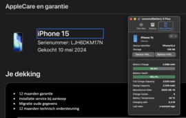 (No.6624) iPhone 15 Blauw 128GB  **A-Grade**