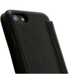 iPhone 7 / 8 / SE (2020): MINIM  leather Bookcase  (Zwart)