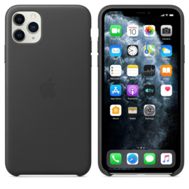 iPhone 11 pro Max: Leather case (black)