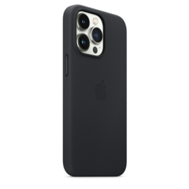 iPhone 13 Pro: leather case (zwart)