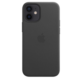 iPhone 12 Mini: Leather case (black)