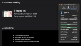 (No.5629) iPhone 15 Zwart 128GB  **B-Grade**