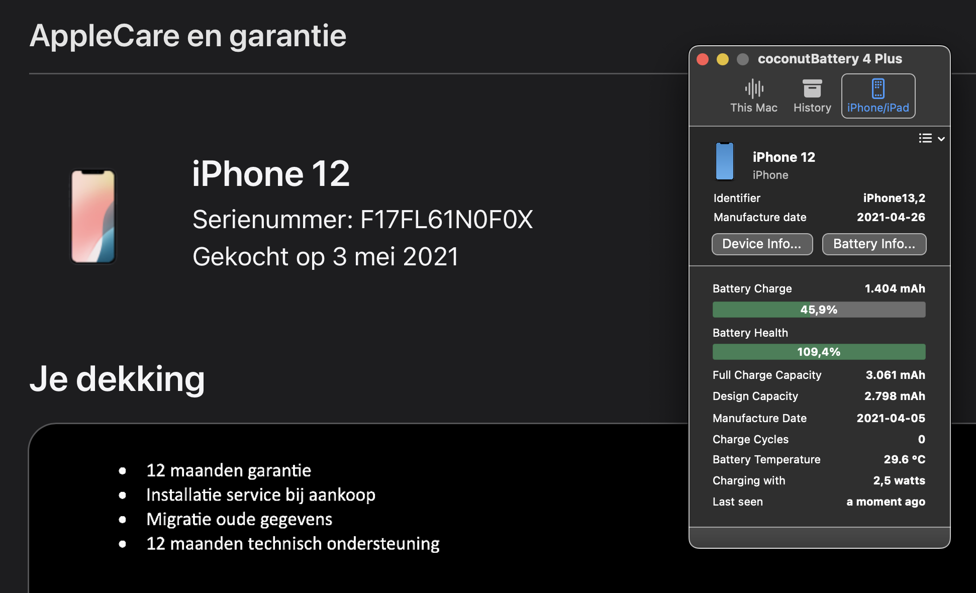 (No.5747) iPhone 12 Zwart 128GB **A/B-Grade**