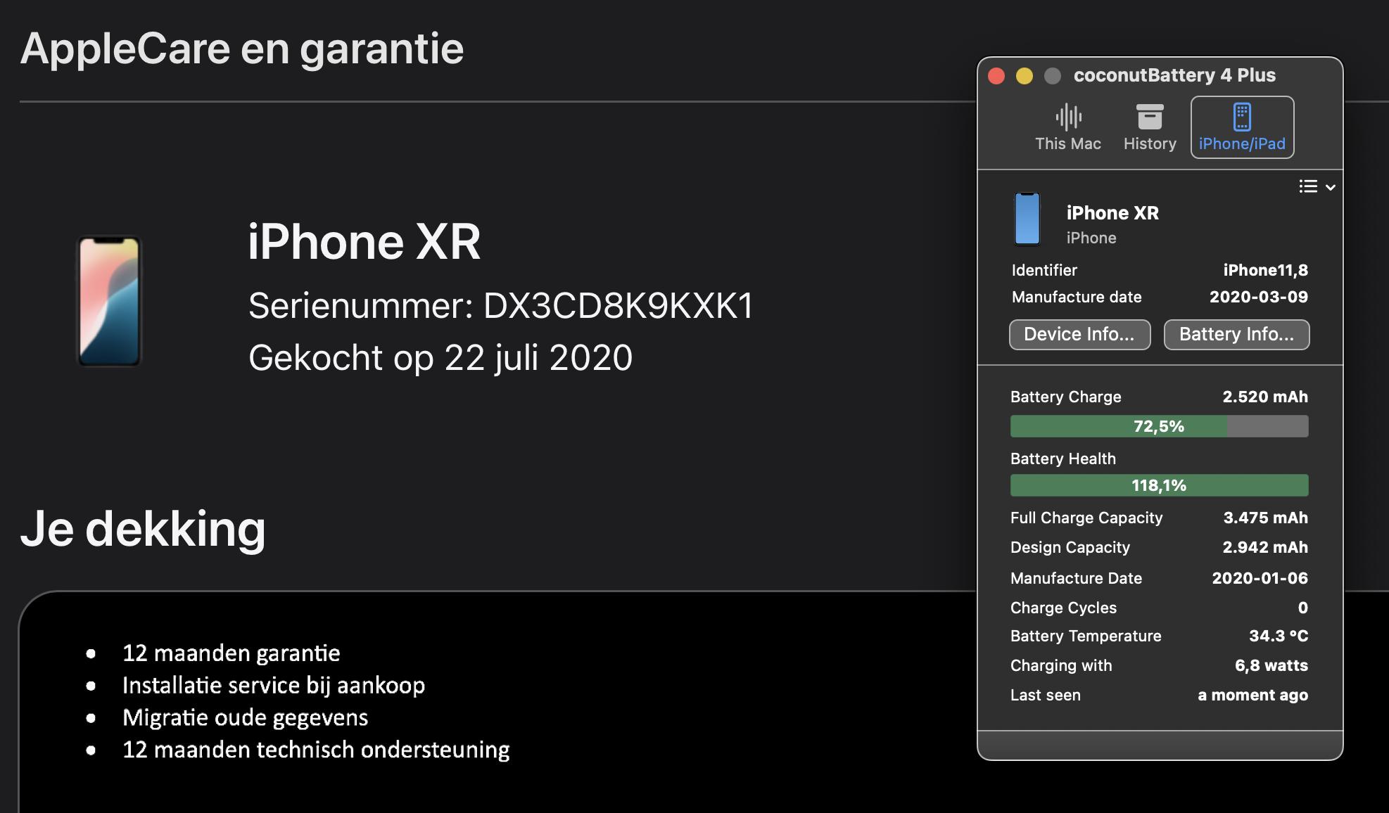 (No.5759) iPhone 11 64GB Zwart **A/B-Grade**