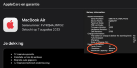 (No.6026) MacBook Air M1-Chip 8/256GB Roze Gold **A/B-Grade**