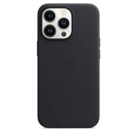 iPhone 13 Pro: leather case (zwart)