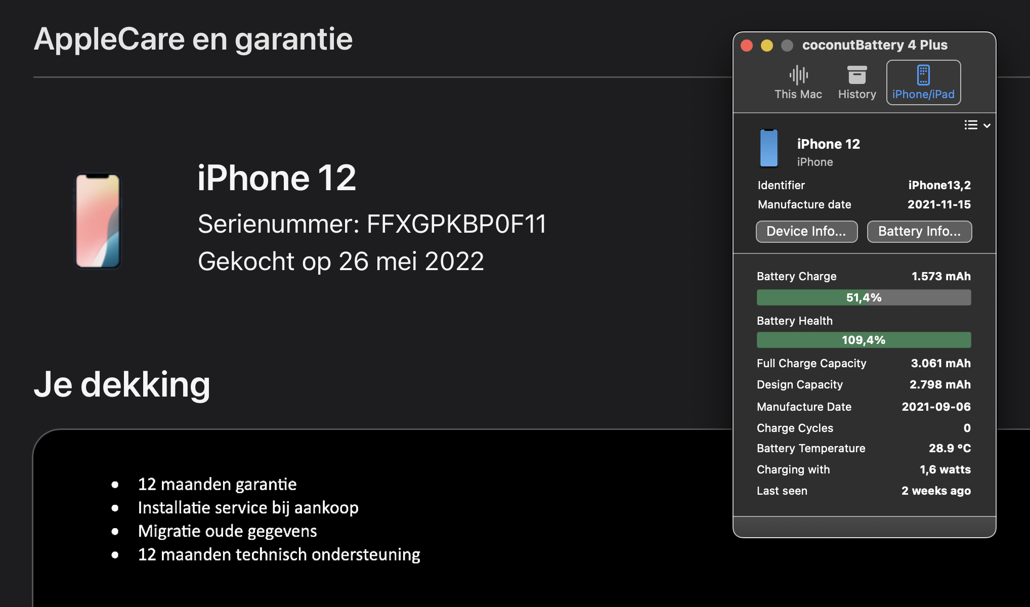 (No.5758) iPhone 12  Blauw 128GB  **A/B-Grade**