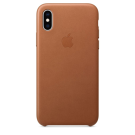 iPhone X / XS: Leather Case (Zadelbruin)