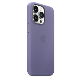 iPhone 13 Pro Max: leather case (Blauw)