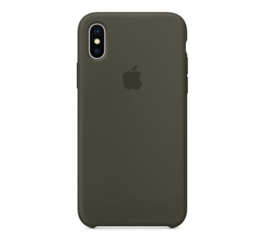 iPhone X / Xs: Liquid Silicone case (Olive)