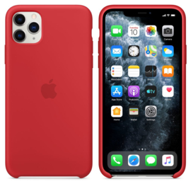 iPhone 11 Pro Max: Liquid Silicone case (Rood)