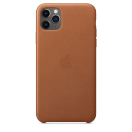 iPhone 11 pro Max: Leather case (Zadelbruin)