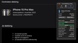 (No.5477) iPhone 15 Pro Max 256GB Blauw Titanium **B-Grade**