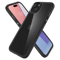 iPhone 15 Plus: Spigen Ultra Hybrid case (Black)