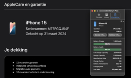(No.5891) iPhone 15 Blauw 128GB  **A-Grade**