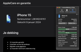 (No.6450) iPhone 15 Blauw 128GB  **A-Grade**