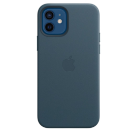 iPhone 12 / 12 Pro: leather case Baltisch blauw