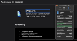 (No.6556) iPhone 15 Zwart 128GB  **A-Grade**