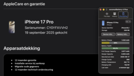 (No.6938) iPhone 17 Pro 256GB Blauw **A/B-Grade**
