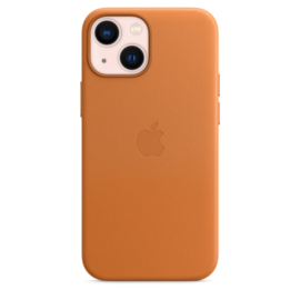 iPhone 13: leather case (Golden brown)