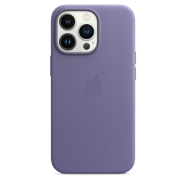 iPhone 13 Pro: leather case (Blauw)