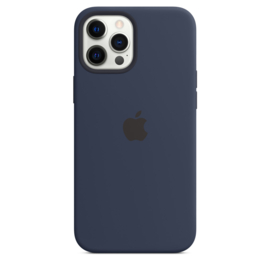 iPhone 12 Pro Max: Liquid Silicone case (Marine Blauw)