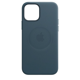 iPhone 12 Mini: Leather case (Baltisch Blauw)