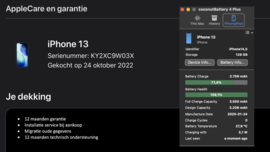 (No.6114) iPhone 13 Blauw 128GB  **A-Grade**