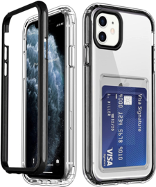 iPhone 11 Clear Case with cardholder (black)