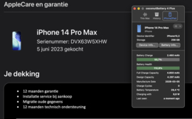 (No.6822) iPhone 14 Pro Max 128GB Space Black **A-Grade**