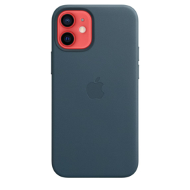 iPhone 12 Mini: Leather case (Baltisch Blauw)