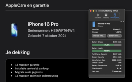 (No.6375) iPhone 16 Pro 1TB Black Titanium **A-Grade**