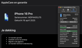 (No.6524) iPhone 16 Pro 128GB naturel Titanium **A-Grade**