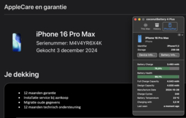 (No.6328) iPhone 16 Pro Max 256GB Black Titanium **A-Grade**