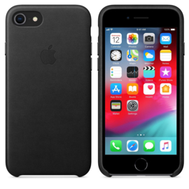 iPhone 7 / 8 / SE (2020): Leather case (zwart)