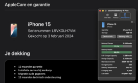(No.5893) iPhone 15 Blauw 128GB  **A-Grade**