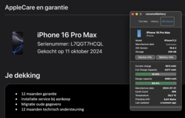 (No.5972) iPhone 16 Pro Max 256GB Naturel Titanium **A-Grade**