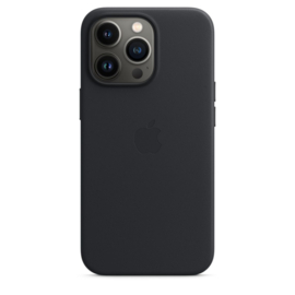 iPhone 13 Pro: leather case (zwart)