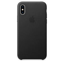 iPhone X / XS: Leather Case (Zwart)