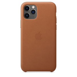 iPhone 11 Pro: leather case (Zadelbruin)