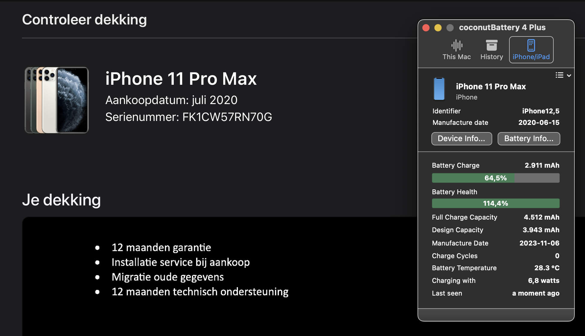 (No.5685) iPhone 11 Pro Max 64GB Midnight Green **B-Grade**