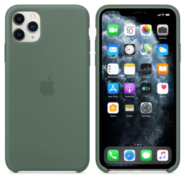 iPhone 11 Pro: Liquid silicone case (Pijnboom groen)