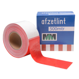 AfzetLINT rood/wit -MM- 8cm 500m